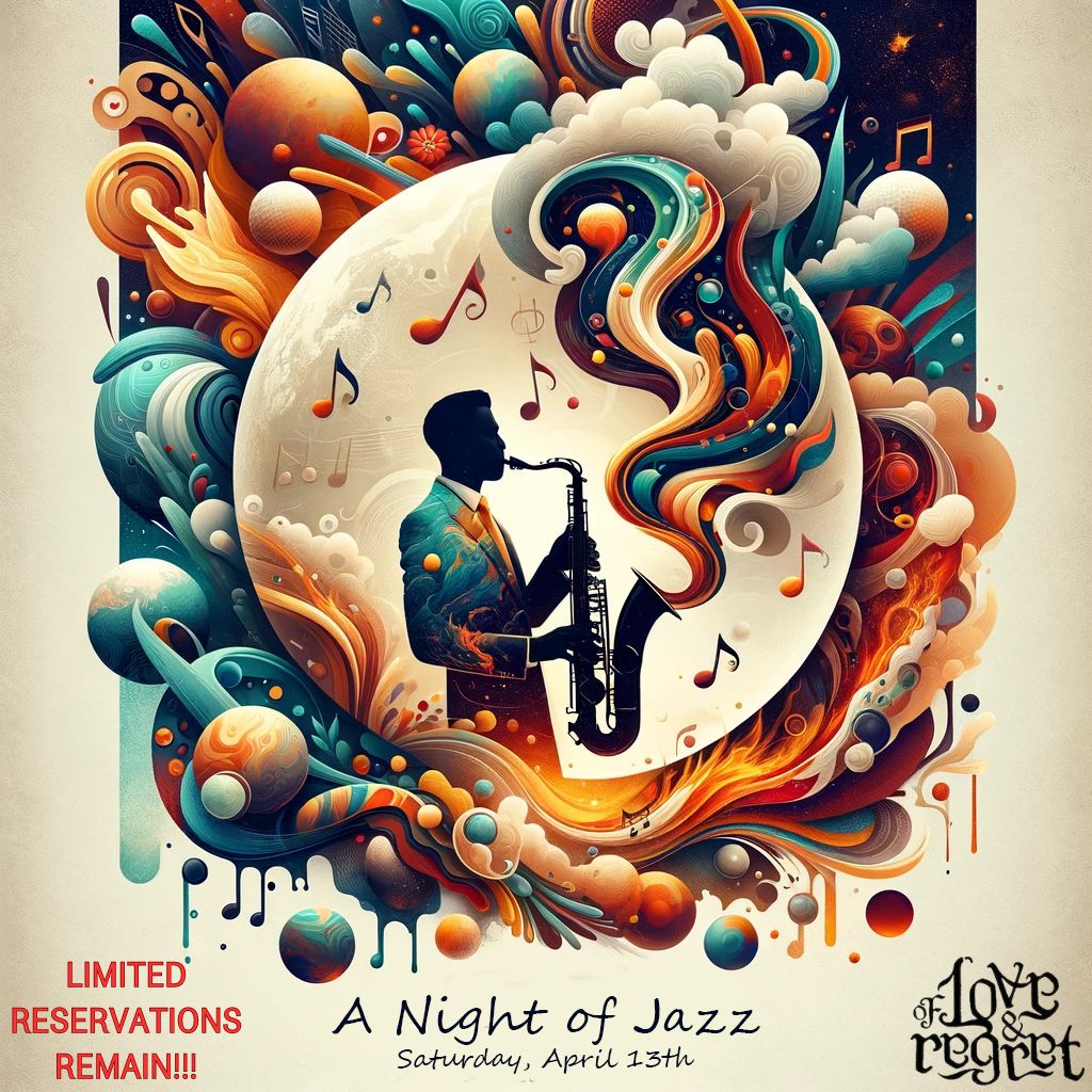 Marketing flyer promoting the special live music jazz event.